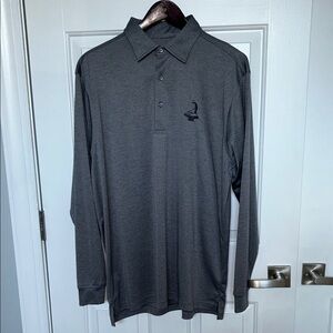 Pinehurst Men's Long Sleeve Polo Shirt - Charcoal Gray